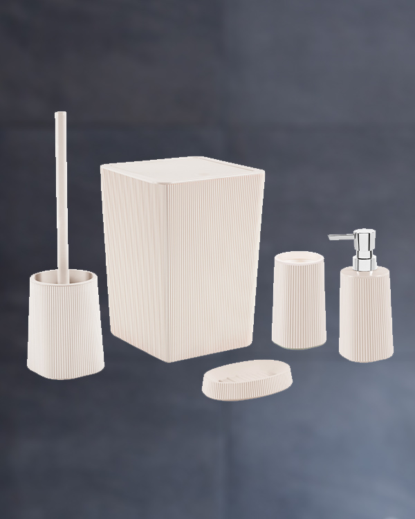 Ravello Kare Sade Bej Banyo Seti Kapaksız